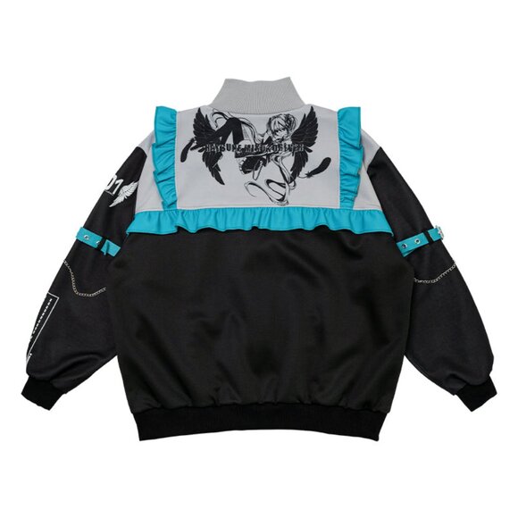 NEW ACDC RAG x Hatsune Miku Forever Black Mint Frill Oversized Jacket - Picture 10 of 11
